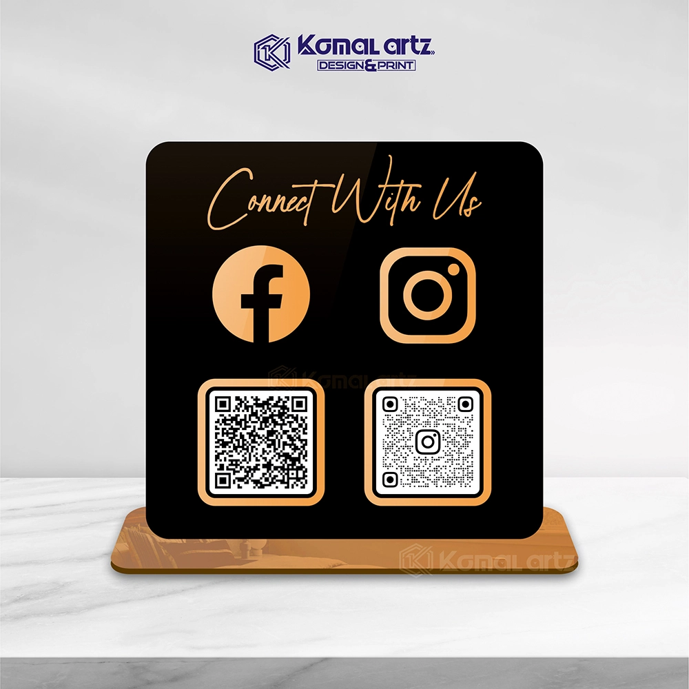 Acrylic QR Code Standee