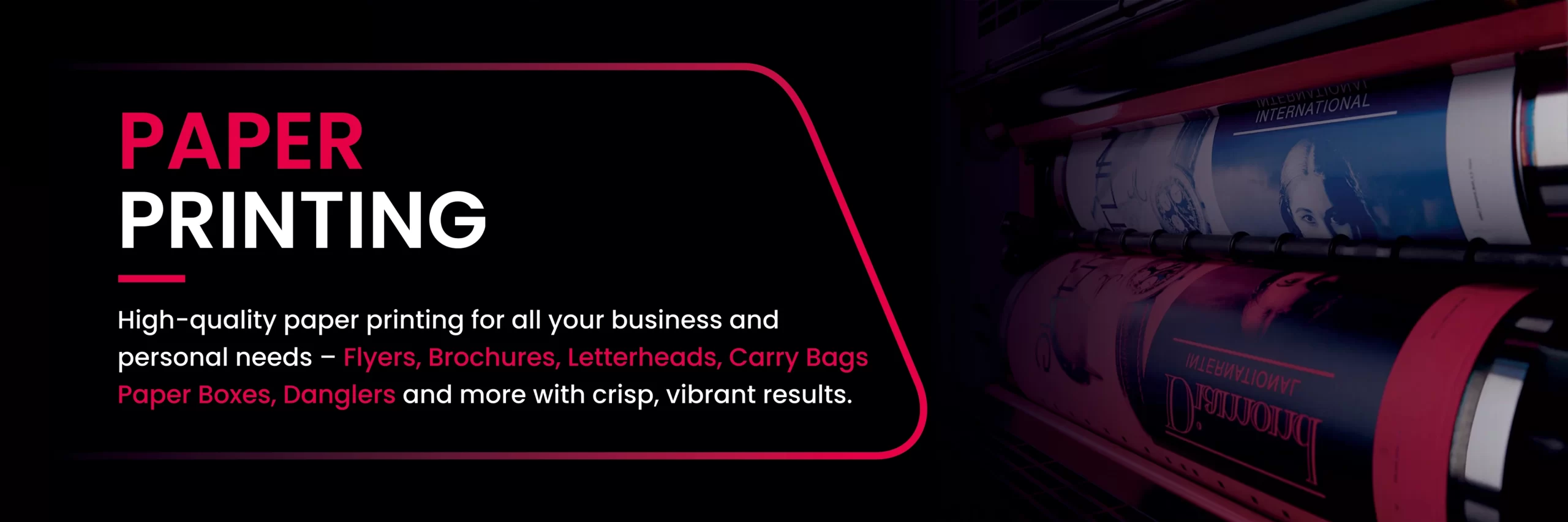 Paper Printing Komal Artz Website Banner Final