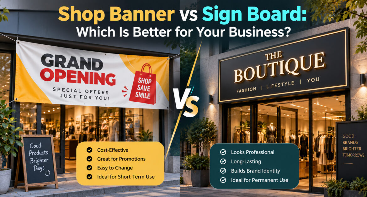 Shop Banner vs Sign Board