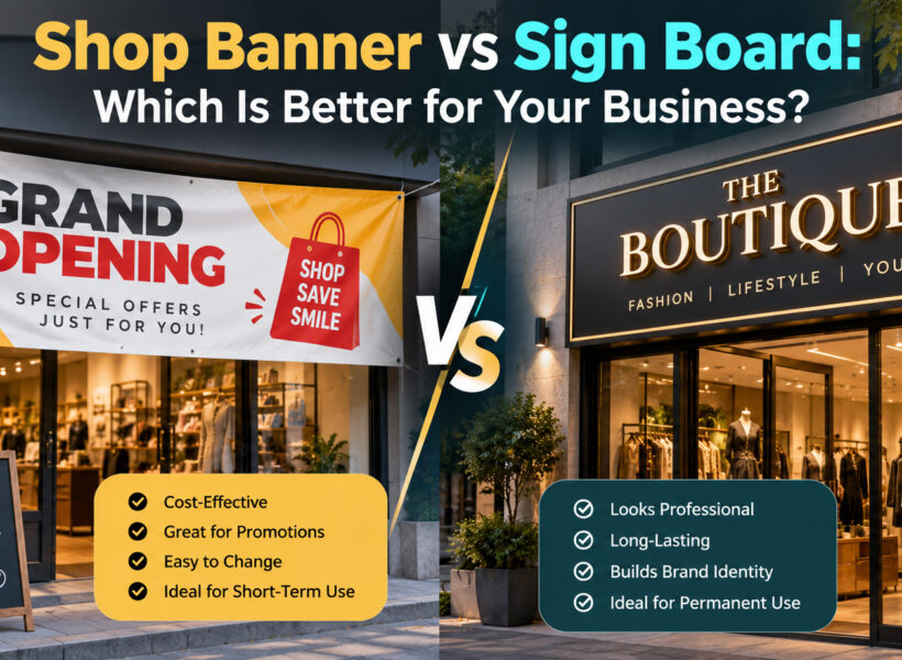 Shop Banner vs Sign Board